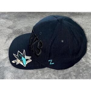 San Jose Sharks NHL  Zephyr Snapback Hat Cap Black
